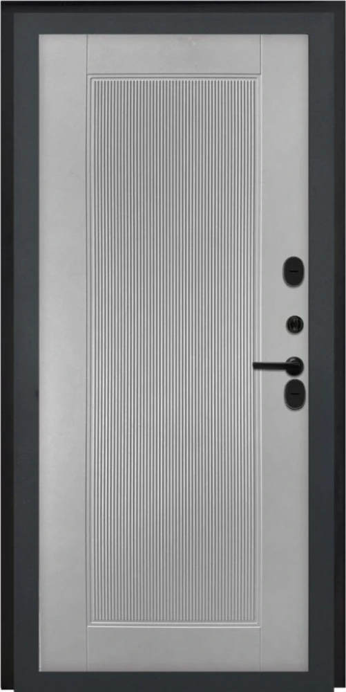 Входная дверь ДвериПРО L-Термо серебро ПВХ 10мм Астрод Velutto Grigio DPRO204606 внутренняя сторона